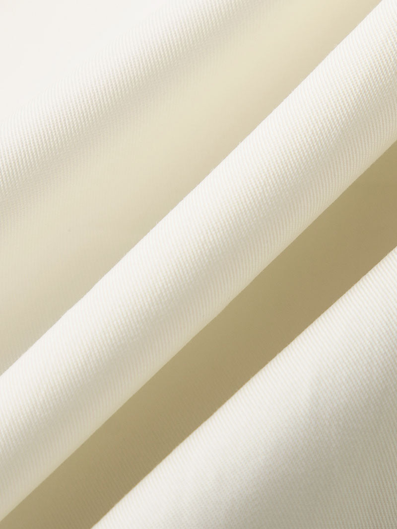 Women's White Short Sleeves V Neck 100% Cotton Dress