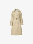 Women's Khaki Notch Lapel Double Breasted Trench Coat