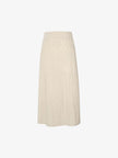 Beige wool flared skirt