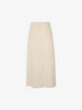 Beige wool flared skirt