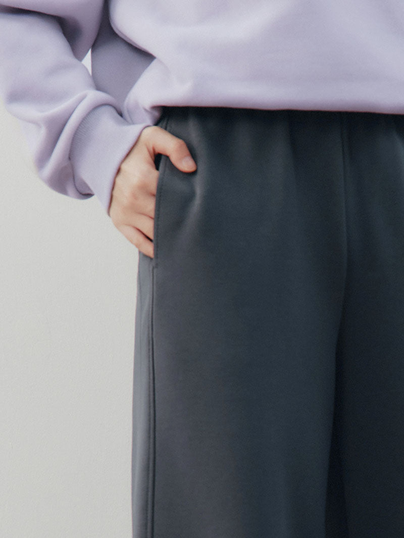 Women's Gray Wide Leg Stable Fit Trousers
