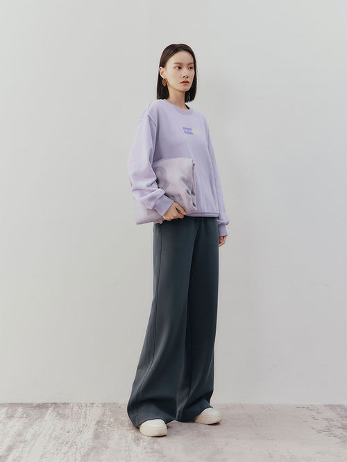 Load image 1 in gallery view. Women's Gray Wide Leg Stable Fit Trousers