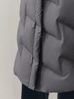 Women's Dark Gray Heavy Goose Puffer Hooded Jacket