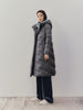 Women's Dark Gray Heavy Goose Puffer Hooded Jacket