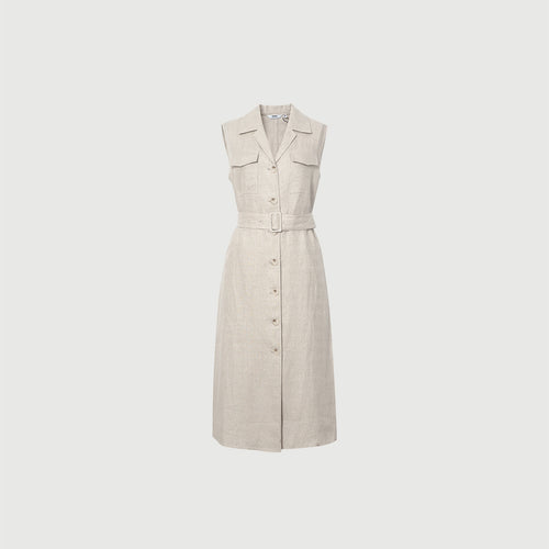 Load image 1 in gallery view. Linen midi dress