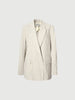 Linen Striped Peak Lapel Blazer