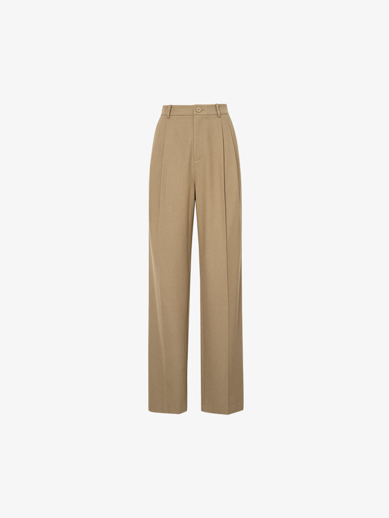 Women's Winter Brown Wide Leg Stable Trousers