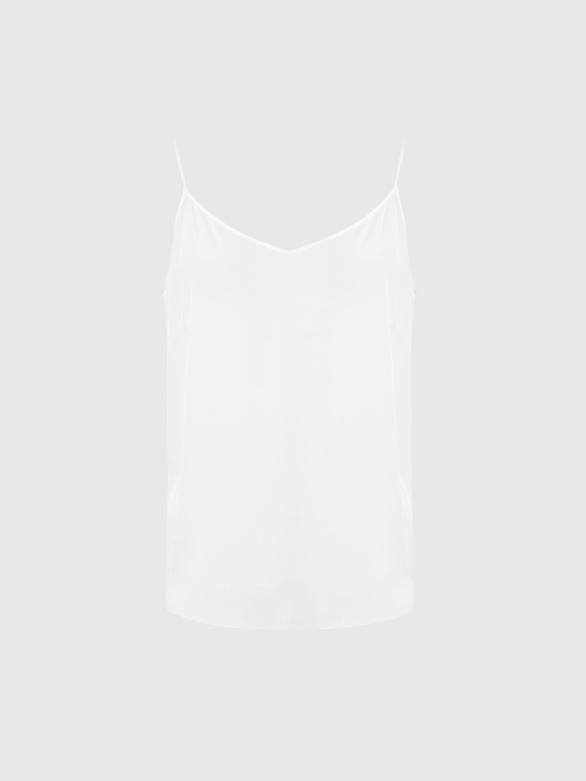 Sleeveless silk top, white, summer