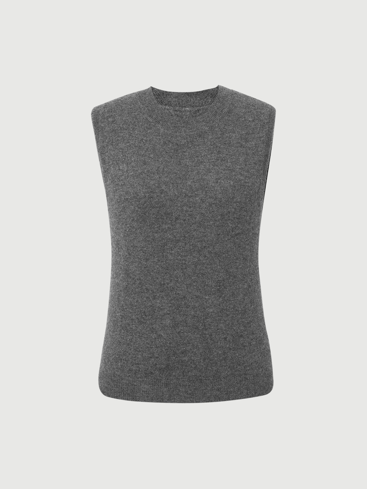 Gray Pure Cashmere Tank