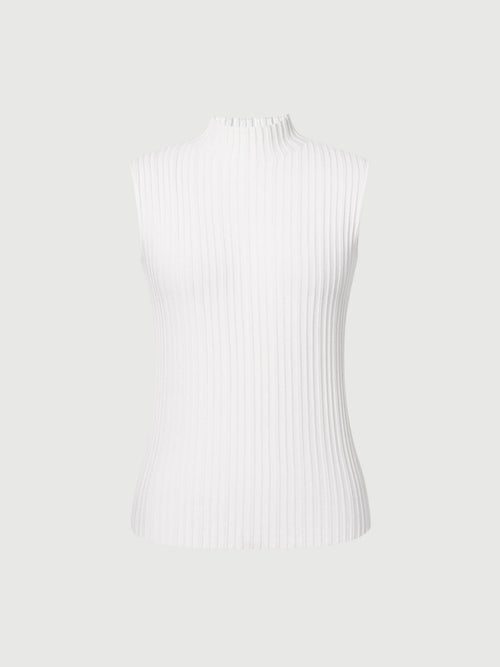 Carica immagine 1 in visualizzazione galleria. Ribbed High-Neck Sleeveless Top