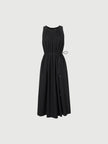 Pleated black dress
