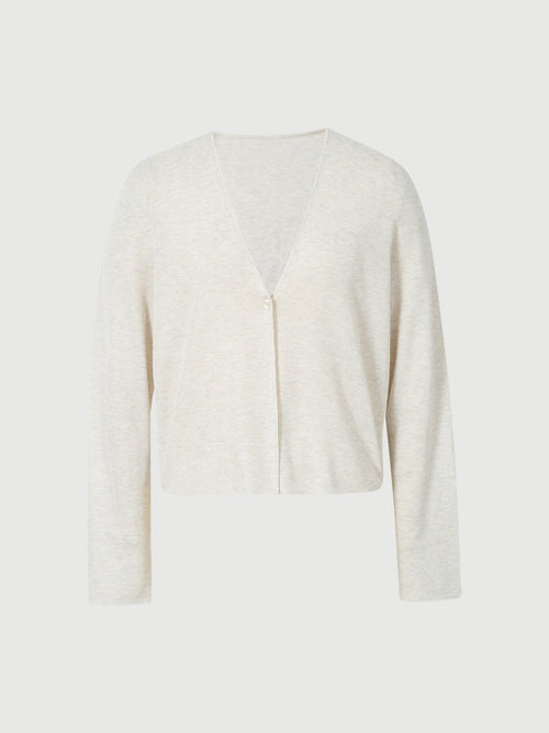 Load image 1 in gallery view. Linen V Neck Summer Short Knit Cardigan