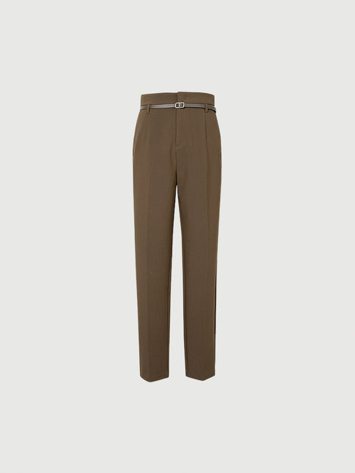 Load image 1 in gallery view. Coffee brown pants - Straight Fit