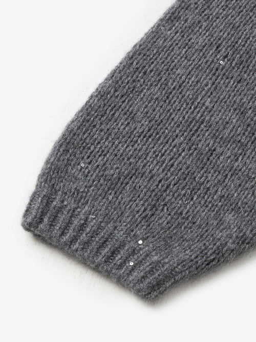 Load image 1 in gallery view. Cashmere Tiny Sequins Sweater