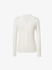 Pull en tricot de soie blanche unie