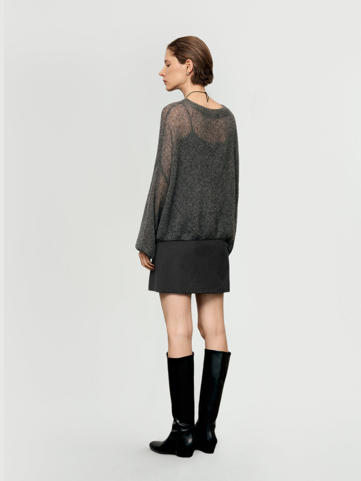 Cashmere-Silk Relaxed Pullover Sweater