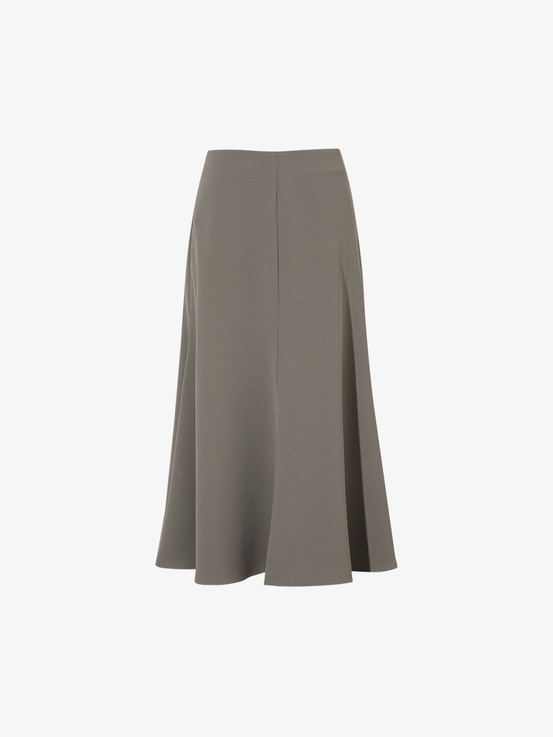 Women's Gray Flounce Fit Middle Length Skirt