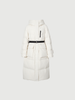 Women's White Waterproof Goose Long Puffer Jacket