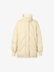 Women's Light Yellow  Stand Collar Goose Puffer Jacket