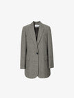 Women's Gray Peak Lapel Single Breasted Blazer 5C9111721