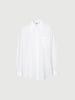 Women's Plain White Point Collar Long Sleeves  100% Cotton Shirt