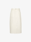 Women's Off-White Straight Fit Skirt