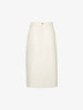 Women's Off-White Straight Fit Skirt