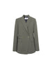 Women's Gray Peak Lapel Double Breasted Blazer Jacket 5DA213731