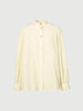 Light Yellow Blouse with Pleated Collar