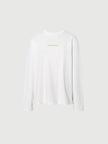 Women's White Round Neck Long Sleeves T-Shirt 5D2100101