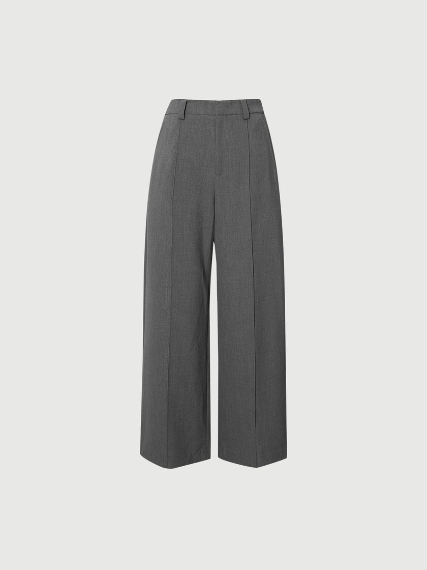 Pantalon large gris