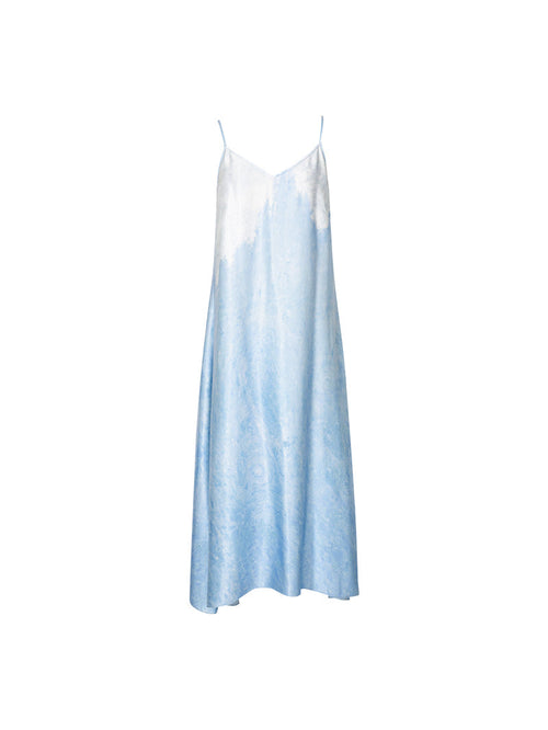 Load image 1 in gallery view. Sky blue satin dress - Capsule Collection