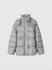 Women's Gray Goose Puffer Removable Hooded Jacket 5EA180481