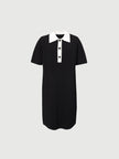 Black dress with white collar
