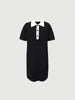 Black dress with white collar