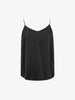 Women's Summer Black Silk Strappy Top