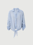 Cotton V Collar Shirt