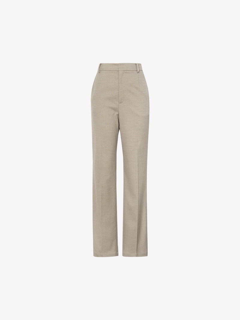 Women's Dark Gray Straight Fit Stable High Waist Trousers
