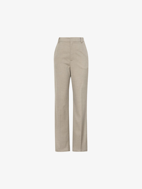 Load image 1 in gallery view. Women's Dark Gray Straight Fit Stable High Waist Trousers