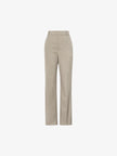 Women's Dark Gray Straight Fit Stable High Waist Trousers
