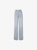 Women's Dark Blue Straight Fit Slit Design Denim Jeans
