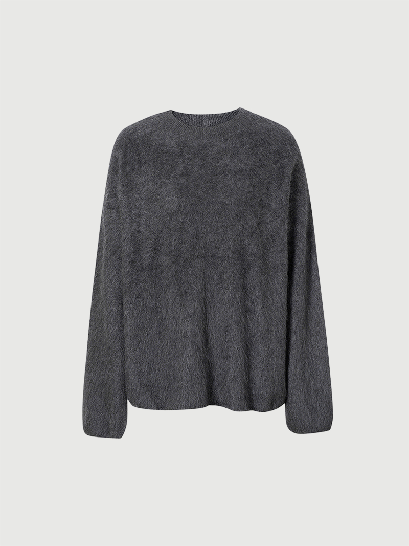 Pull gris classique 100% cachemire