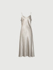 Ecru satin dress