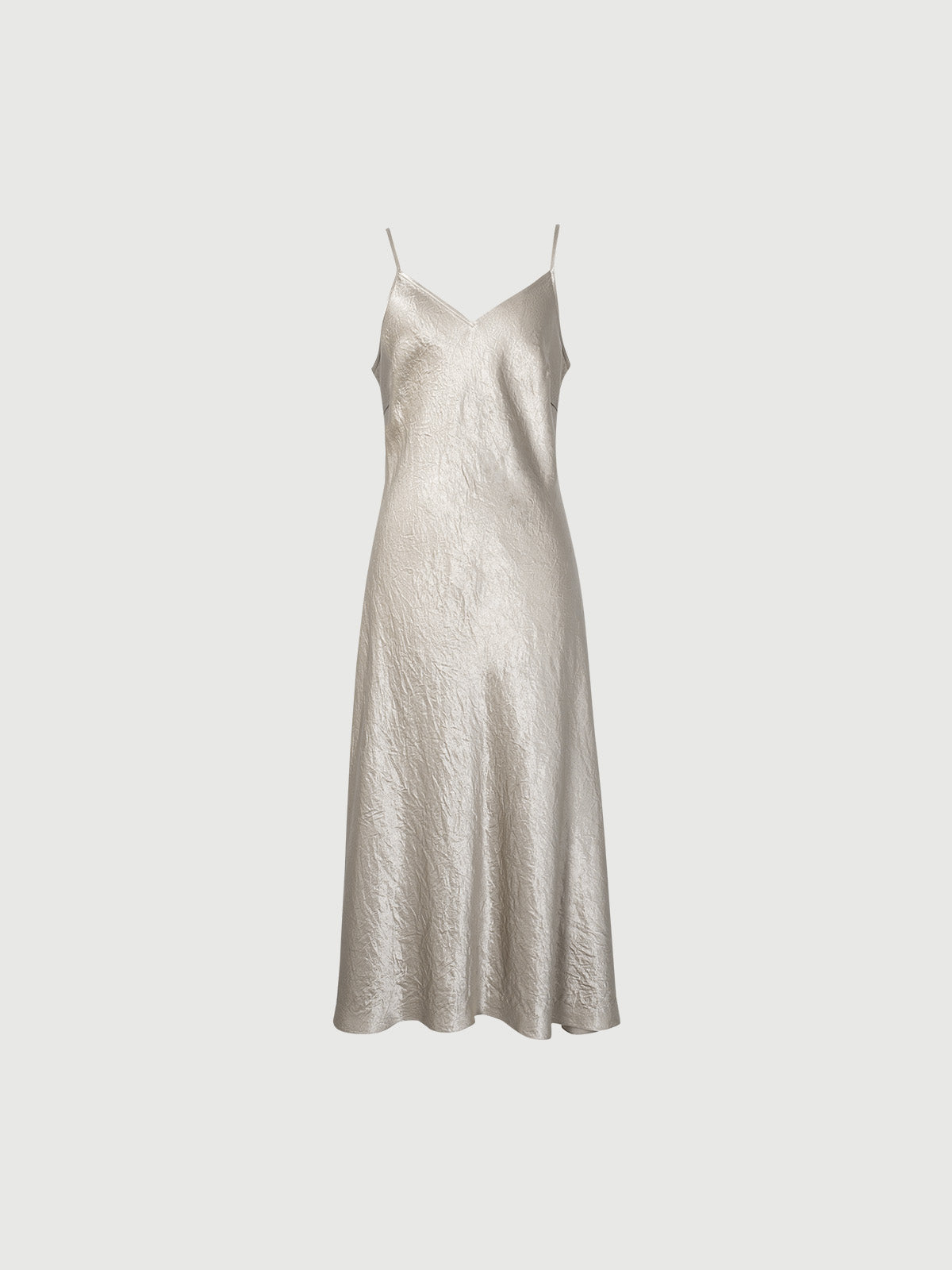 Ecru satin dress
