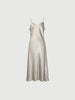 Ecru satin dress