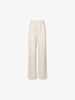 Women's Winter Beige Wide Leg Drawstring Waist Trousers