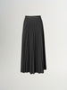 Women's Dark Gray  Pleated A-Line  Elastic Waist Skirt