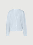 Cardigan bleu transparent