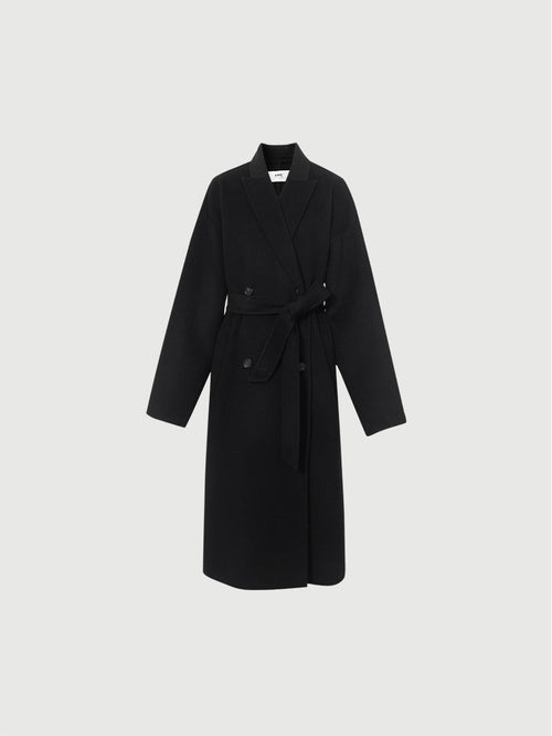 Load image 1 in gallery view. Peak Collar Pure Wool Coat