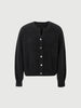 Black cashmere button cardigan